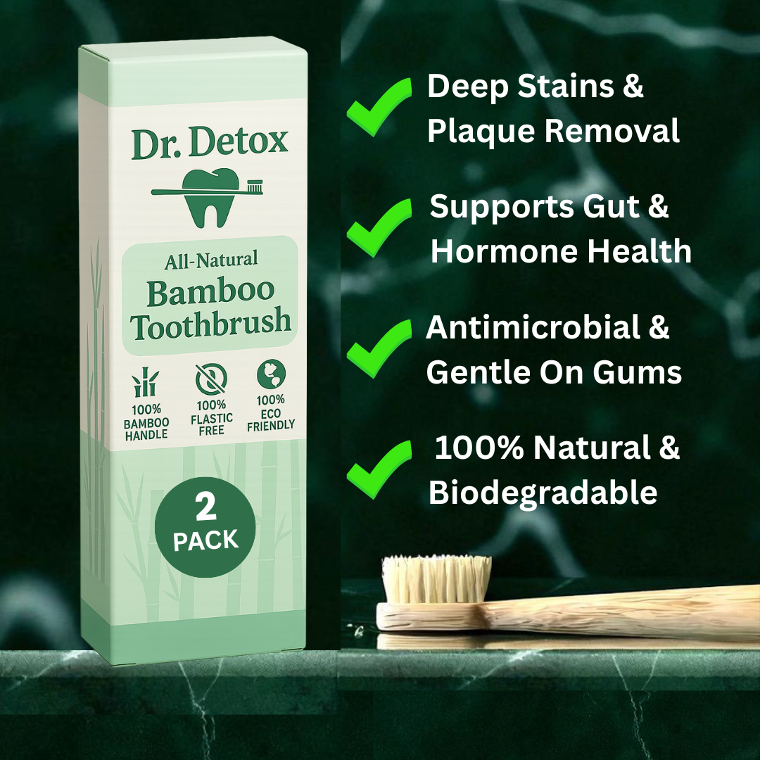 Dr.Detox Boar Bristle Bamboo Toothbrush